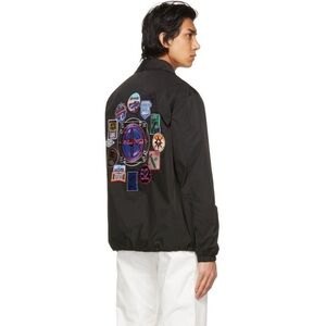 Givenchy Black Embroidered Patches Motel Windbreaker Jacket